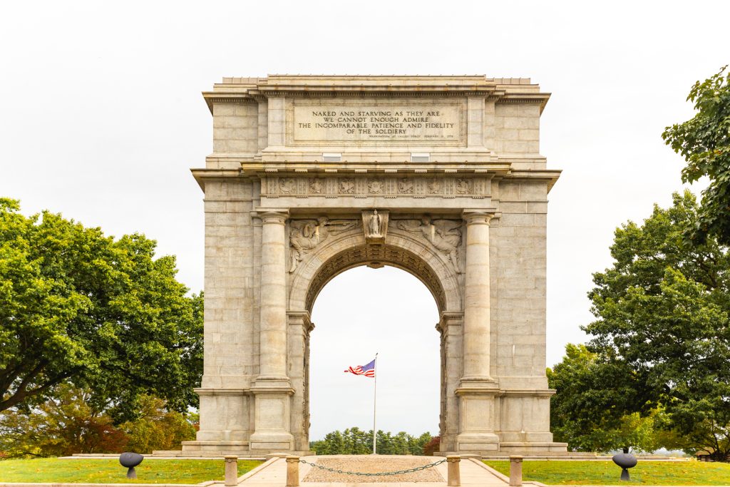 Valley Forge National Memorial Arch. 