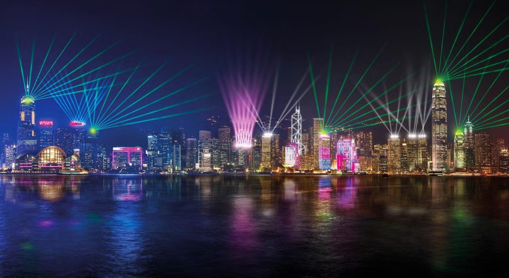 Symphony of Lights show in Tsim Sha Tsui