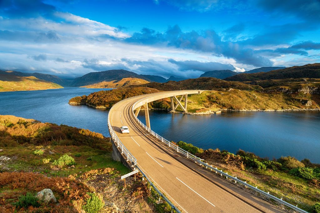 The Kylesku Bridge is a landmark on the North Coast 500 driving route © Helen Hotson / Shutterstock