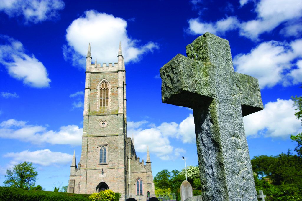 Down Cathedral with Stone Cross. Photo: Visit Ireland